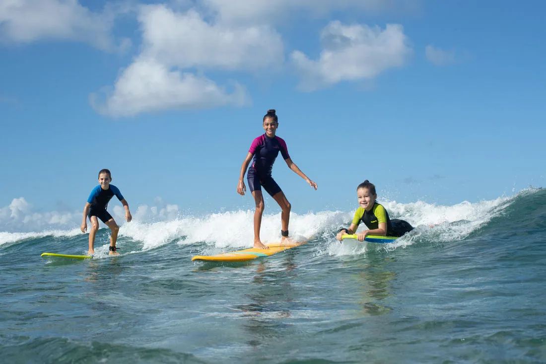 100 kid’s 1.5 mm neoprene blue Shorty Surfing wetsuit