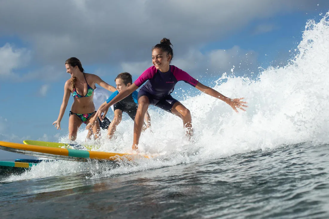 100 kid’s 1.5 mm neoprene blue Shorty Surfing wetsuit