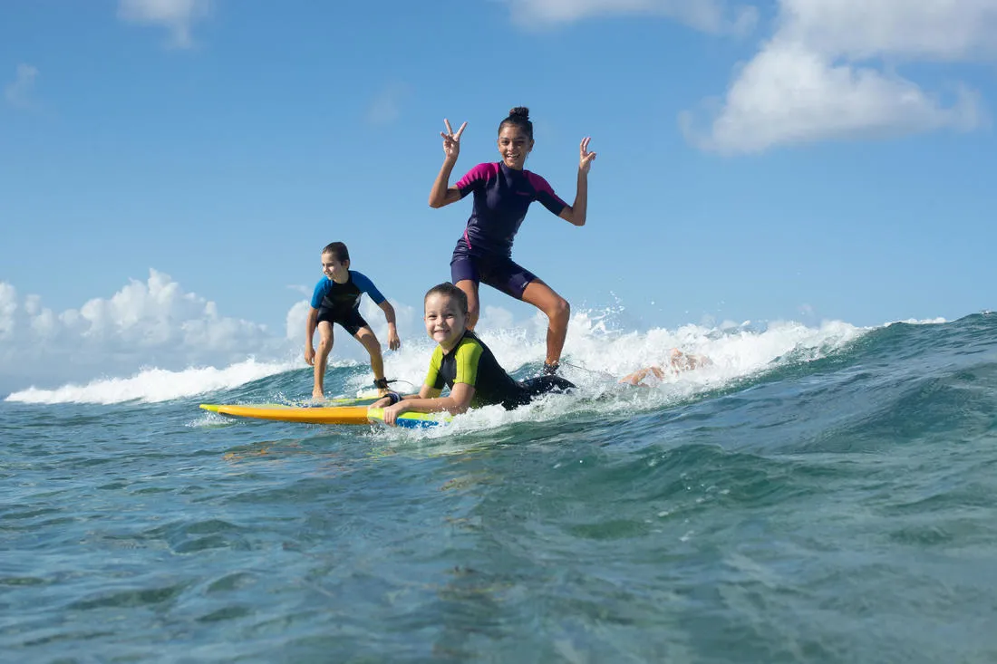 100 kid’s 1.5 mm neoprene blue Shorty Surfing wetsuit