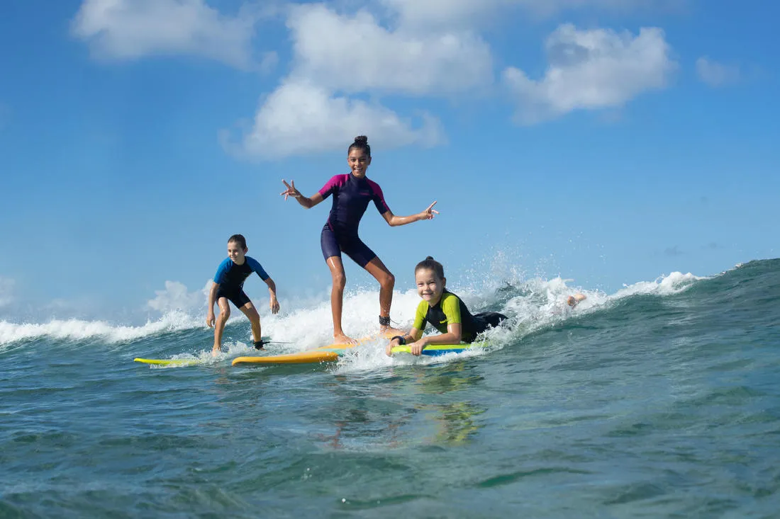 100 kid’s 1.5 mm neoprene blue Shorty Surfing wetsuit