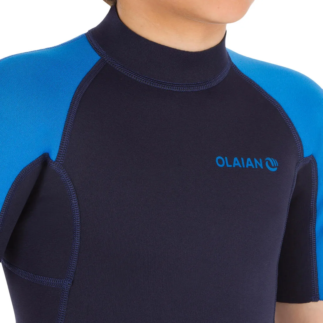 100 kid’s 1.5 mm neoprene blue Shorty Surfing wetsuit