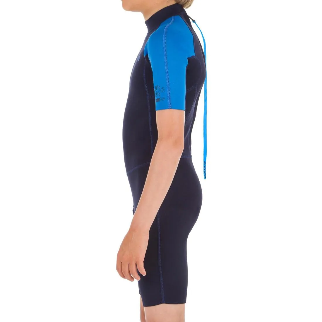 100 kid’s 1.5 mm neoprene blue Shorty Surfing wetsuit