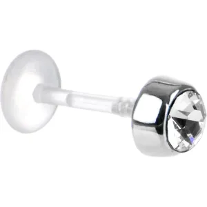 16 Gauge 5/16 Clear Solitaire Bioplast Tragus Labret Monroe