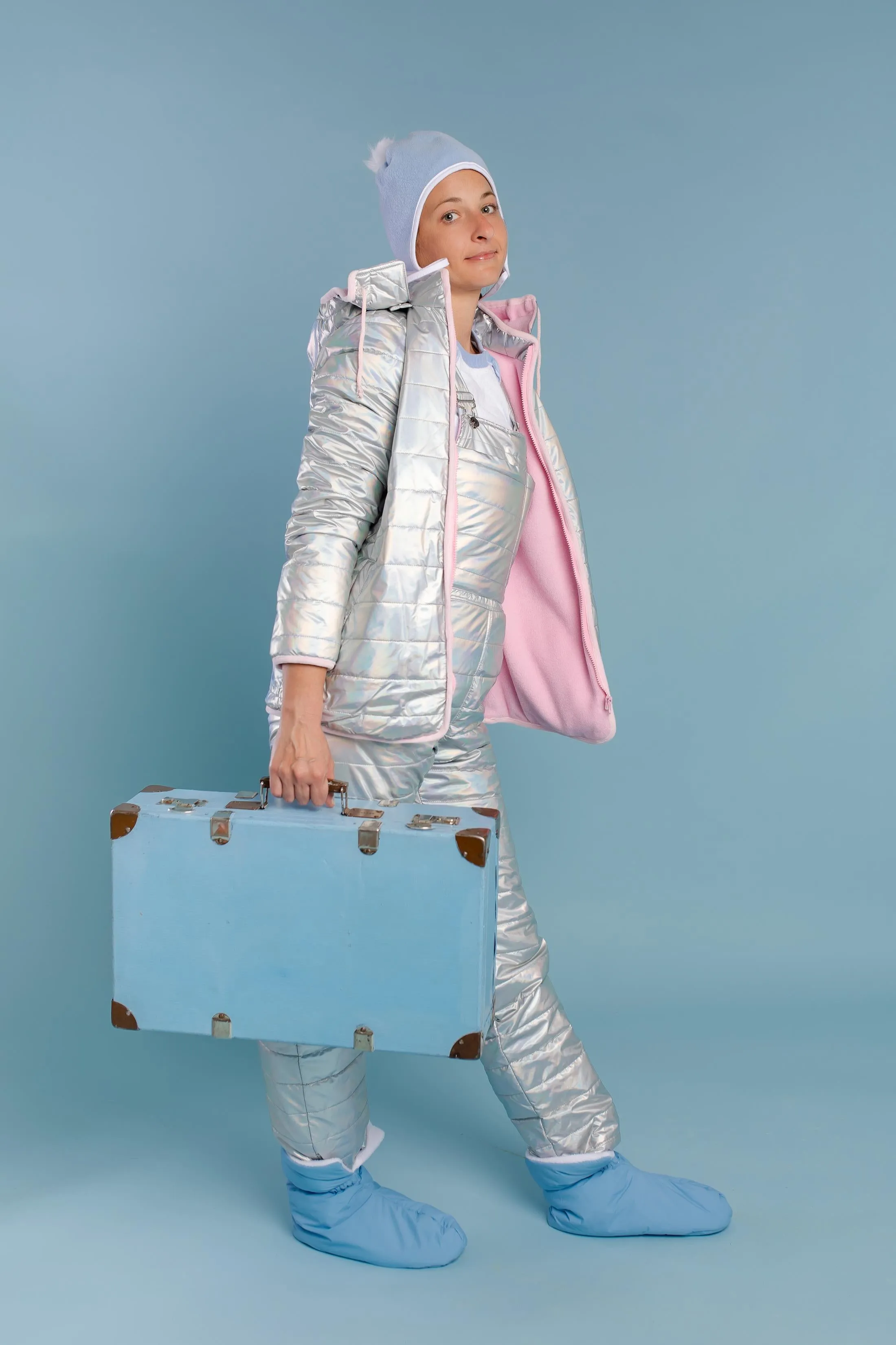 2in1: ADULT BABY SPACE SET JACKET AND DUNGAREES
