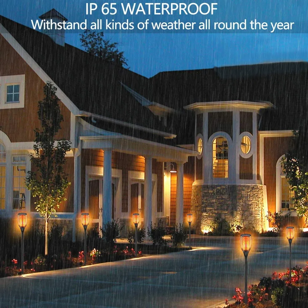 33 Led Outdoor Waterproof Solar Powered Small Torch Flame Light SP