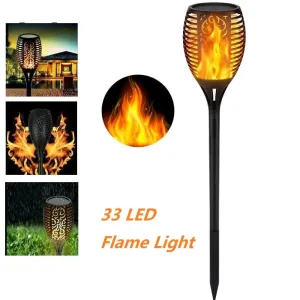 33 Led Outdoor Waterproof Solar Powered Small Torch Flame Light SP
