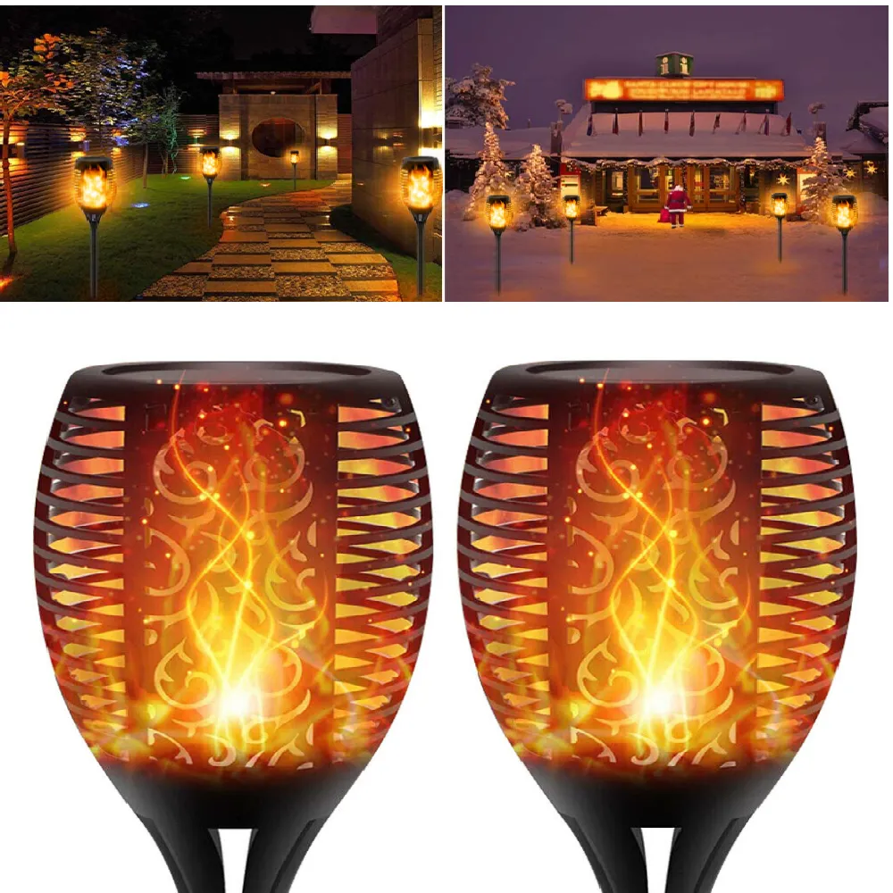 33 Led Outdoor Waterproof Solar Powered Small Torch Flame Light SP