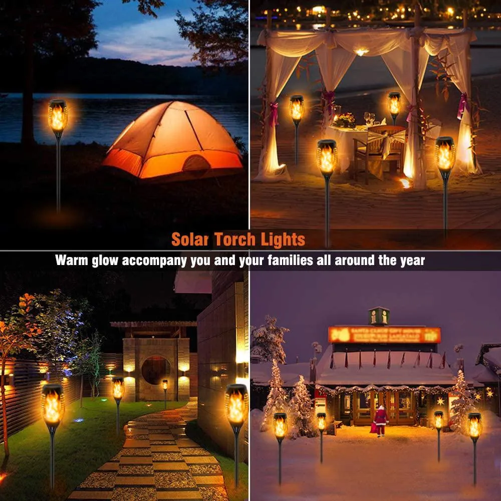 33 Led Outdoor Waterproof Solar Powered Small Torch Flame Light SP
