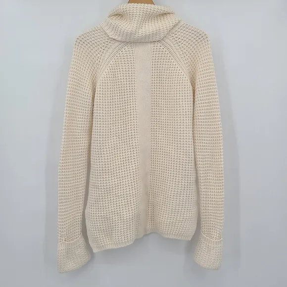 525 America Ivory Cream Shaker Sweater 50% Wool Cozy