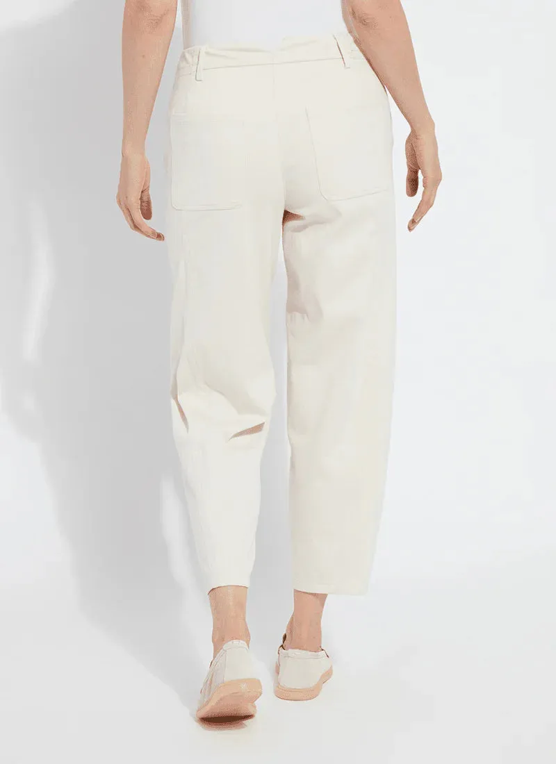 Anelise Barrel Trousers in Oat