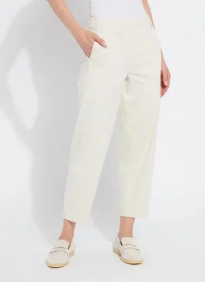 Anelise Barrel Trousers in Oat