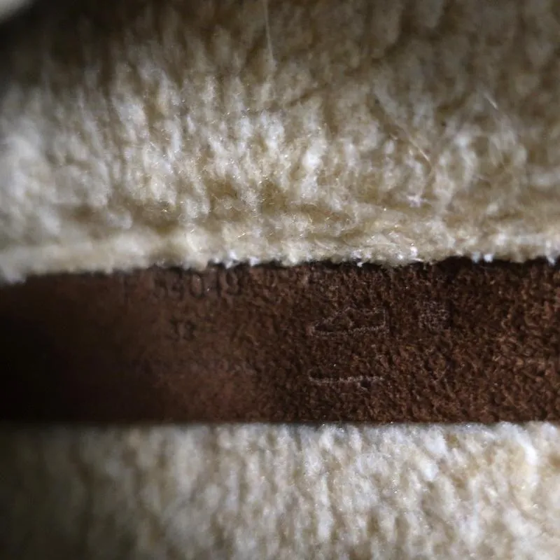 A.P.C. Shearling Wedge Booties Gaya Brown Suede Size 38 Platform Ankle Boots