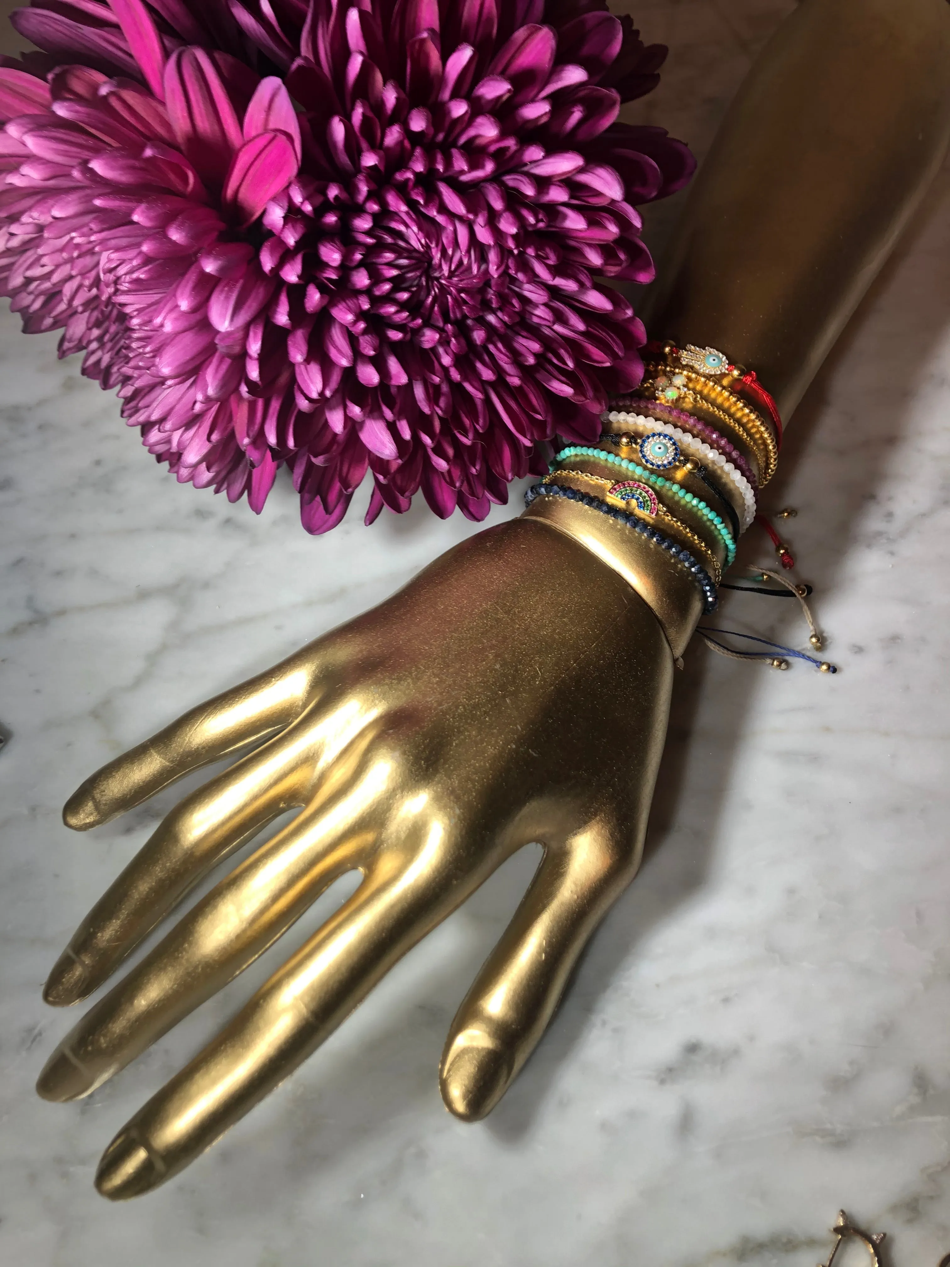 Atelier All Day Gold Beaded String Bracelet