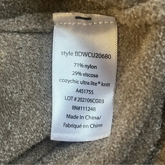Barefoot Dreams‎ CozyChic Lite Cowlneck Pullover Size Large in Pewter