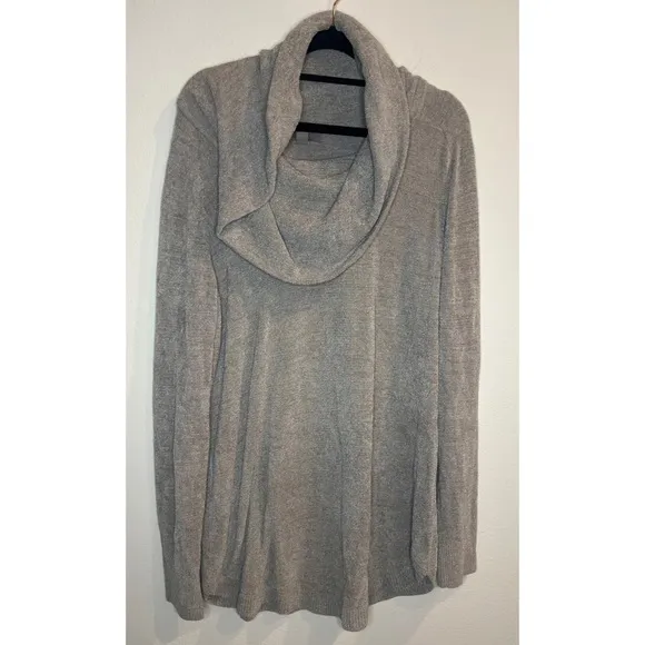 Barefoot Dreams‎ CozyChic Lite Cowlneck Pullover Size Large in Pewter