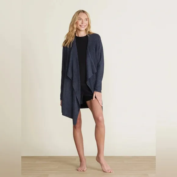 Barefoot Dreams Cozychic Lite Island Wrap Cardigan in Indigo Size S/M