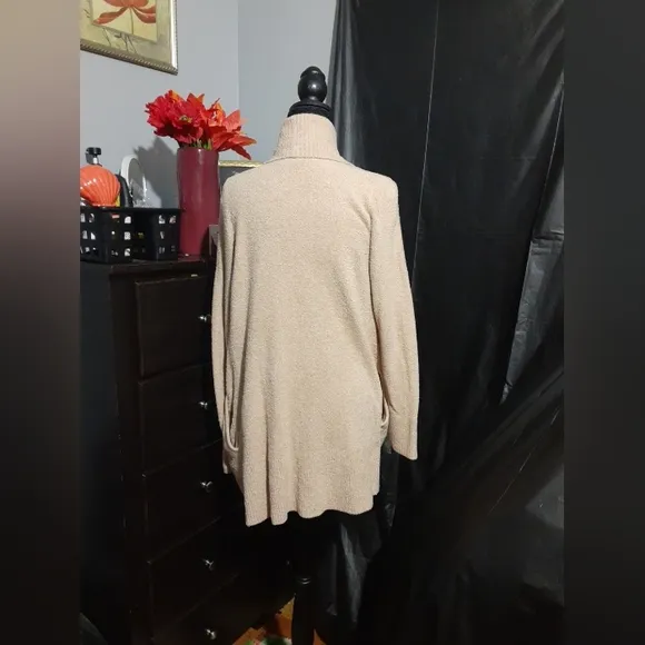 Barefoot Dreams Women's Cardigan Sweater Beige Color Size M Pockets