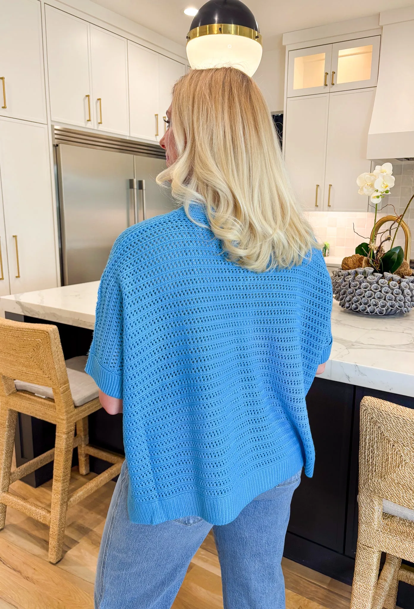 Better Now Knit Sweater in Pacific Blue