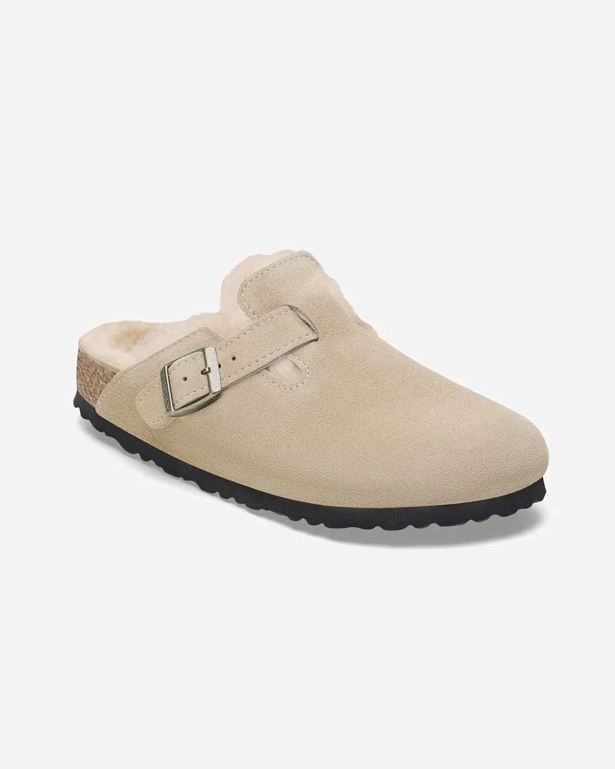 Boston Shearling Suede Leather/Fur Narrow - Taupe