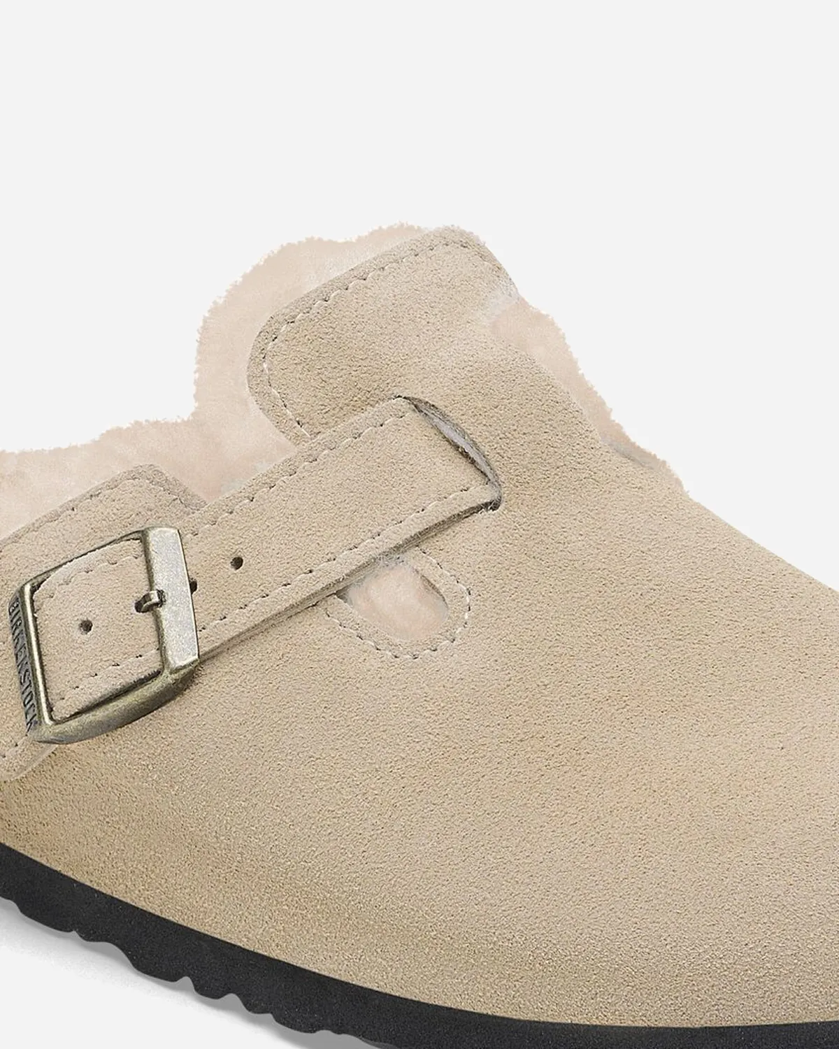Boston Shearling Suede Leather/Fur Narrow - Taupe