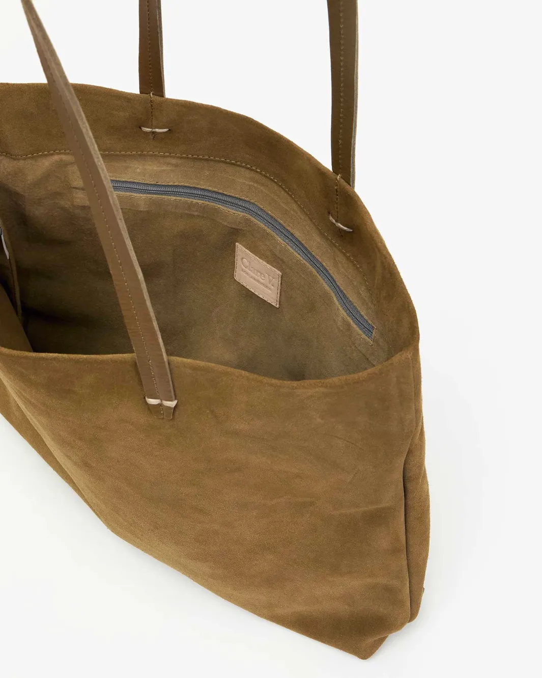 BRANDE TOTE IN OAT SUEDE
