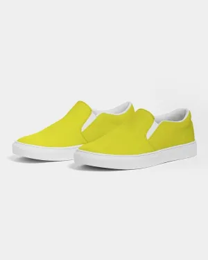 Bright Green Yellow Slip-On Canvas Sneakers | Men's | Bright Pure Green Yellow | C12M0Y100K0