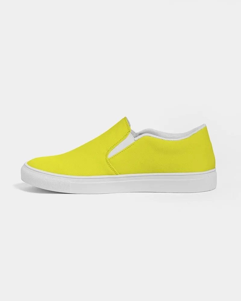 Bright Green Yellow Slip-On Canvas Sneakers | Men's | Bright Pure Green Yellow | C12M0Y100K0