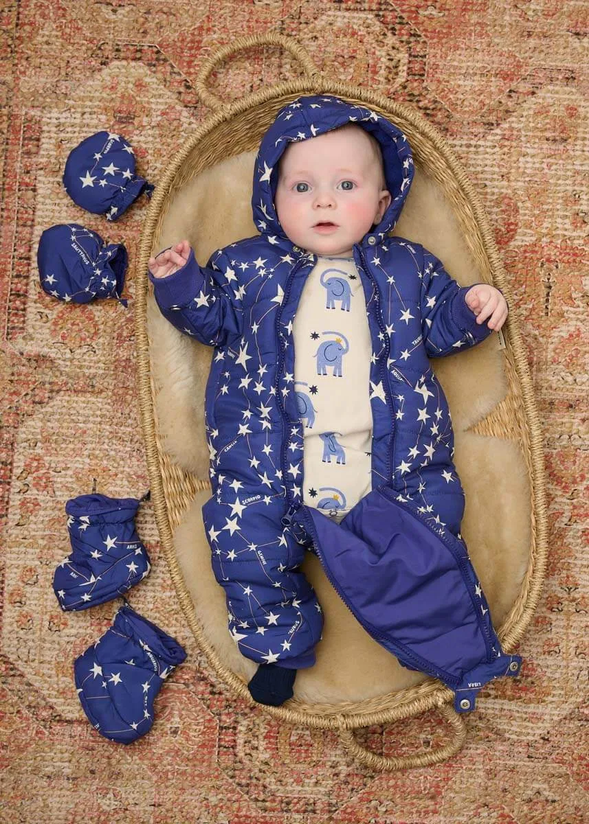Bute - Navy Constellation Baby Snowsuit