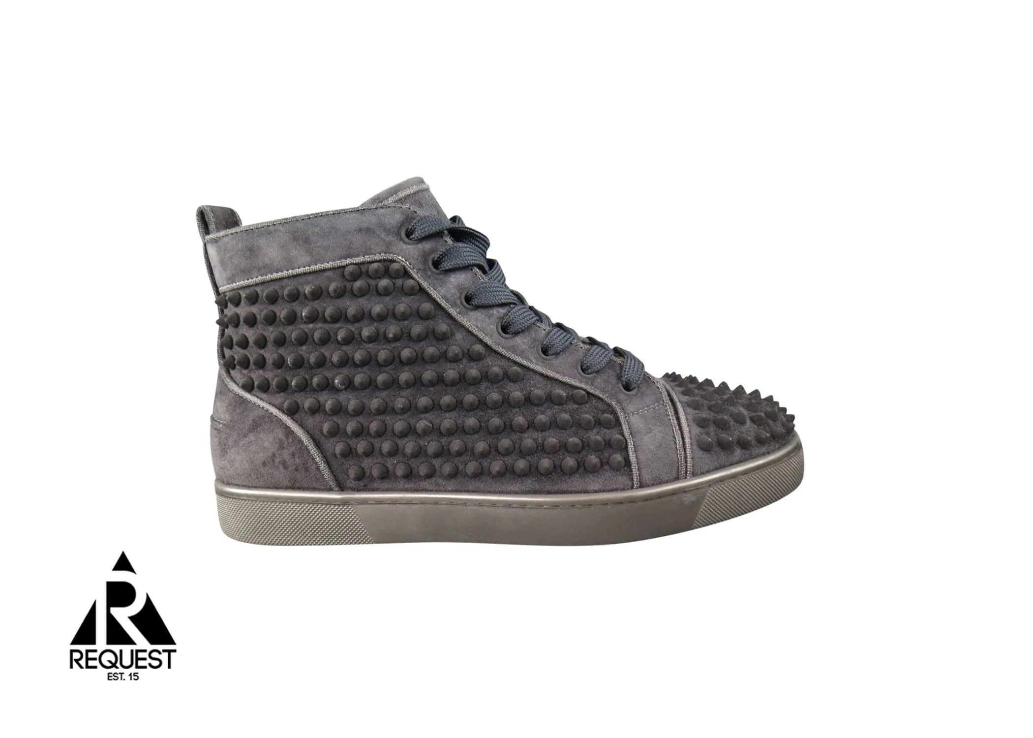 Christian Louboutin “Grey Suede Spike”