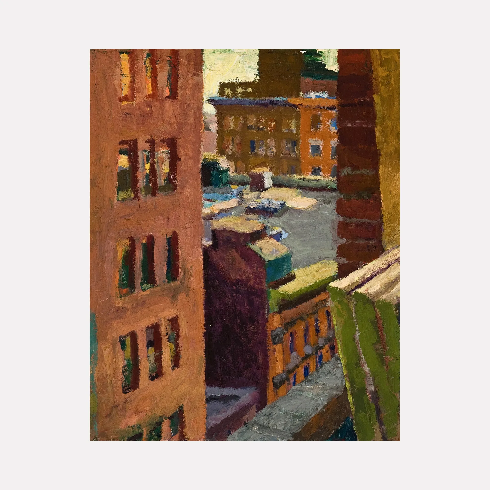 Cityscape with Yellow  Sky
