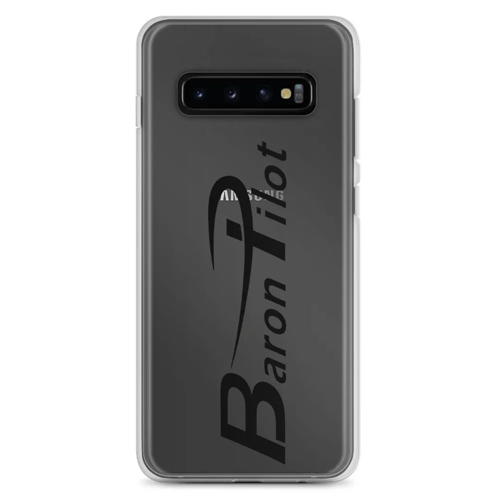 Clear Baron Pilot Samsung (All S10 Versions) Phone Case - Black Font