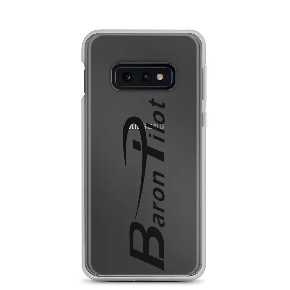 Clear Baron Pilot Samsung (All S10 Versions) Phone Case - Black Font
