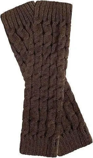 Color: GRAY - Cozy Hug Cable Knit Leg Warmers