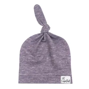 Copper Pearl Violet Top Knot Hat (0-4M)
