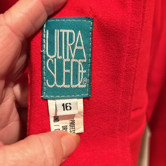 Count Romi - sz 16 Russet Red Ultra Suede Vintage Suit