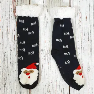 Cozy Kris Kringle Sherpa Lined Socks