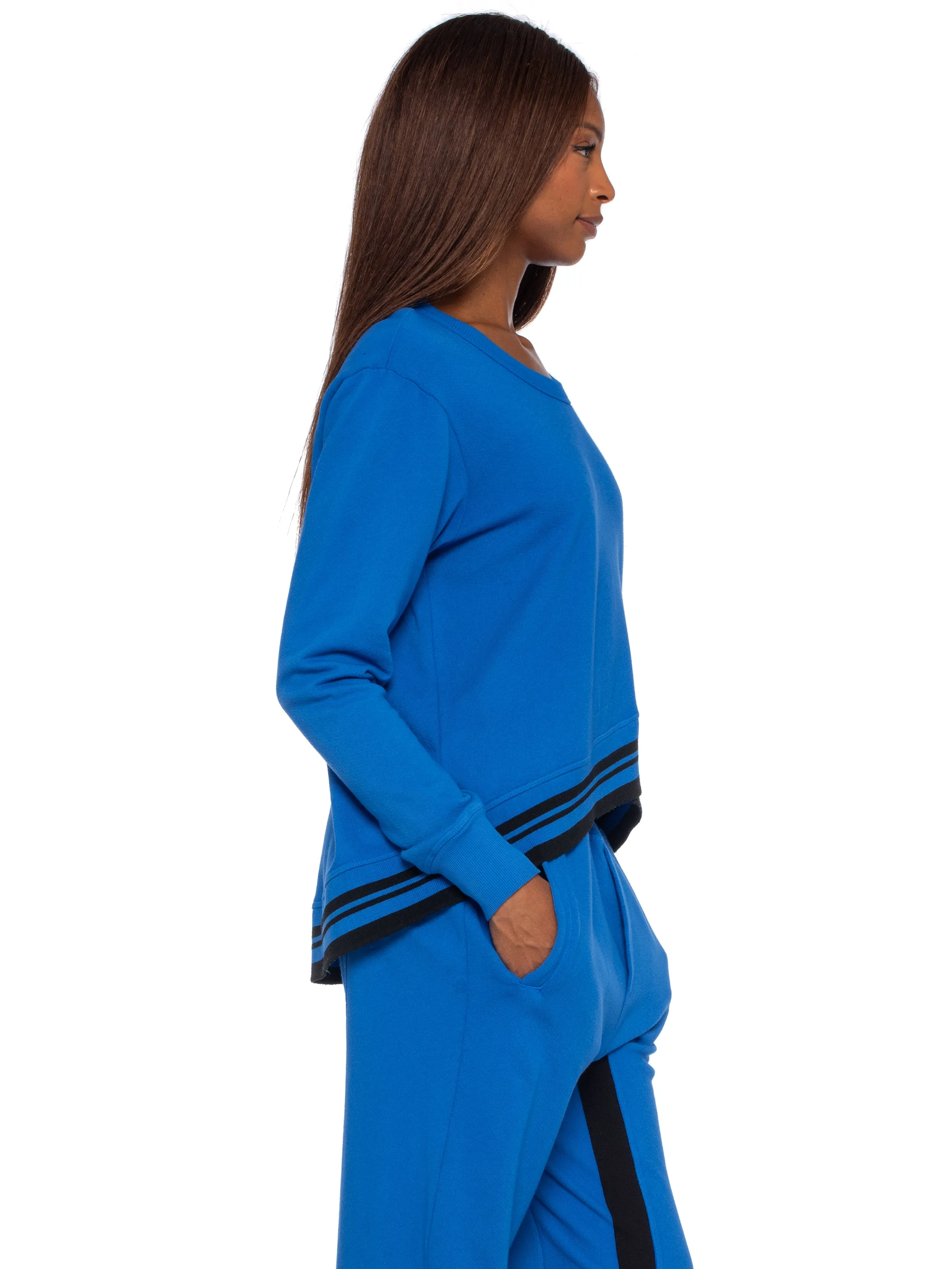 Crew Sweatshirt w/Stripe Trim