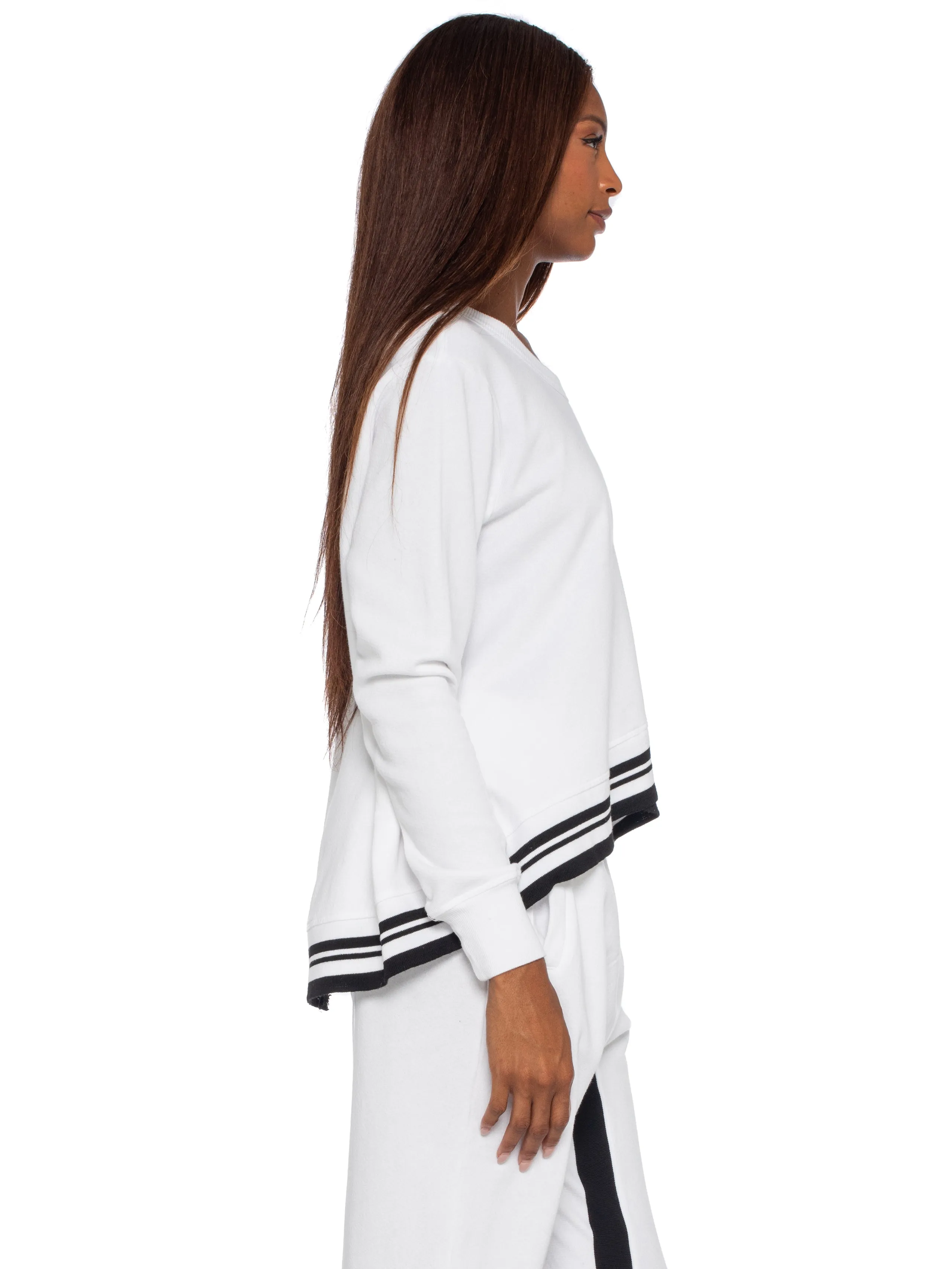 Crew Sweatshirt w/Stripe Trim