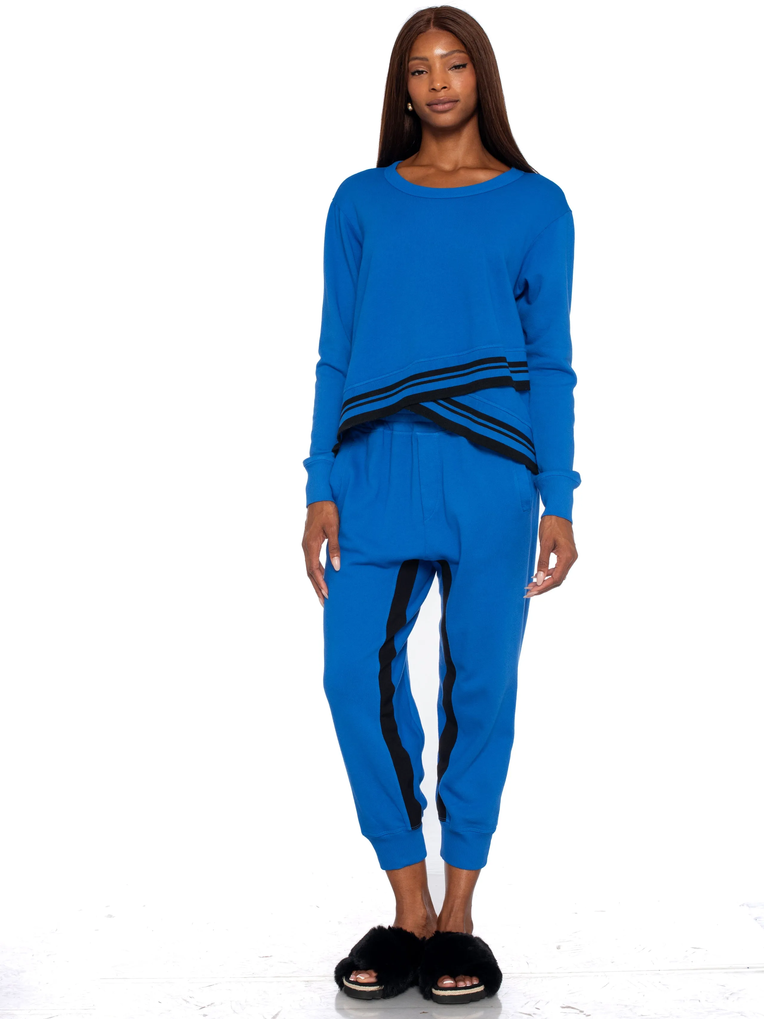 Crew Sweatshirt w/Stripe Trim