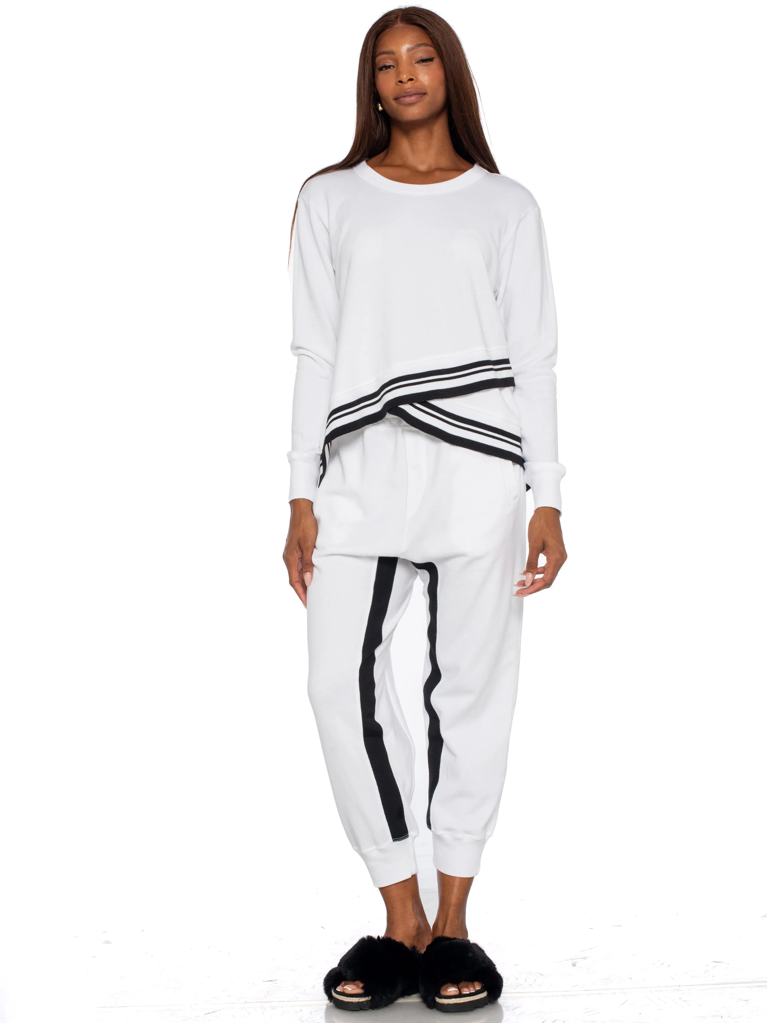 Crew Sweatshirt w/Stripe Trim