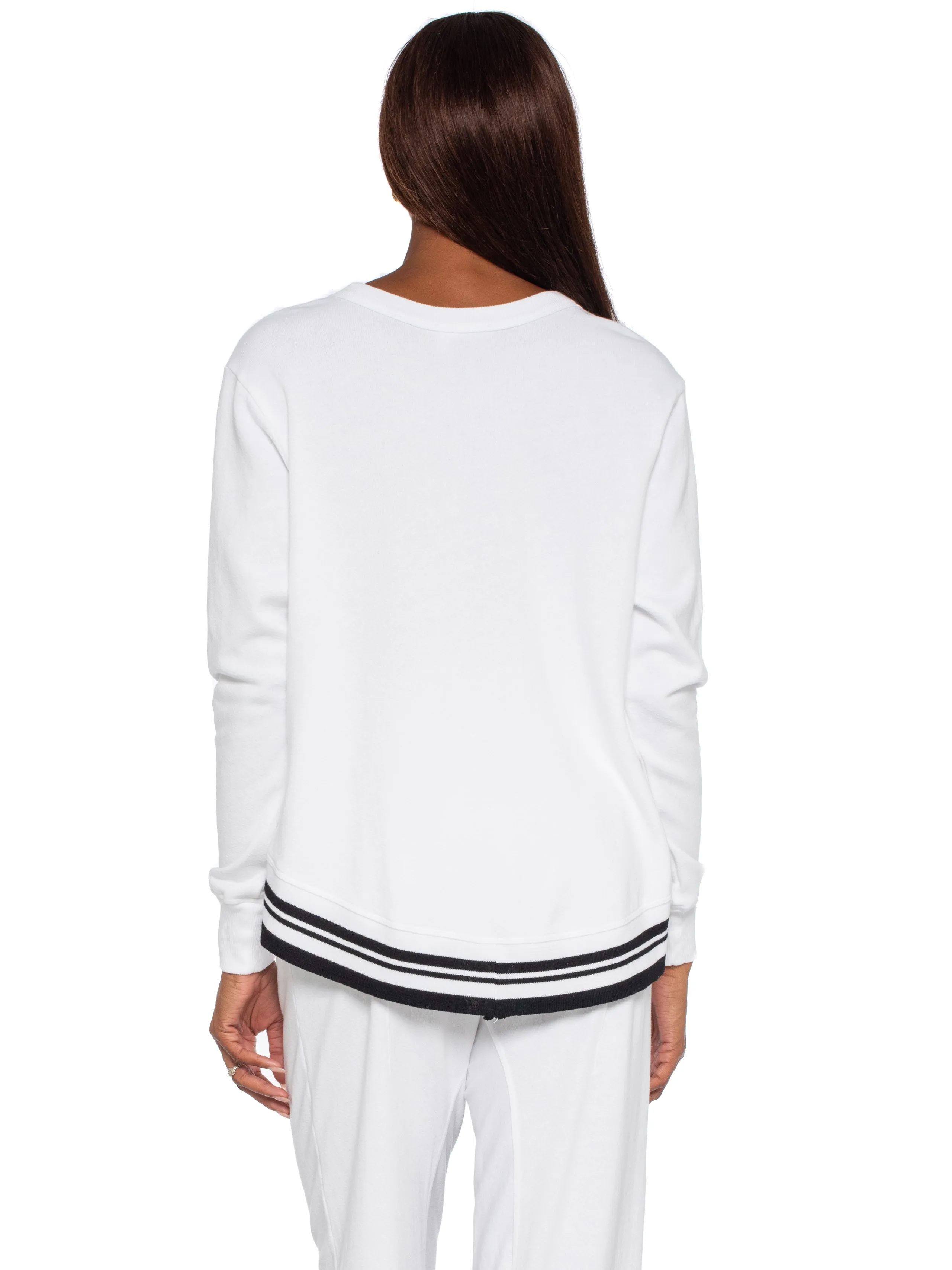 Crew Sweatshirt w/Stripe Trim