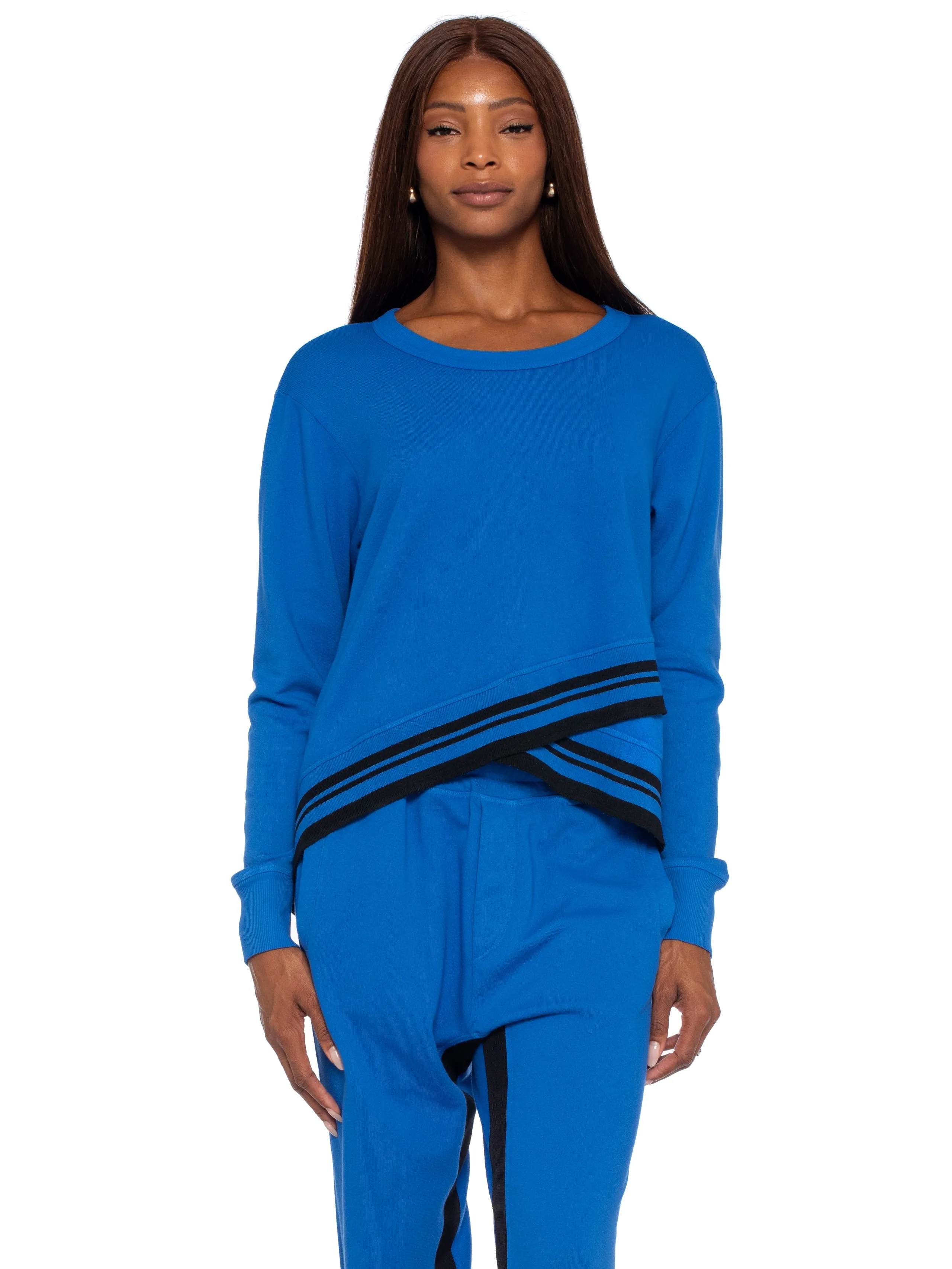 Crew Sweatshirt w/Stripe Trim
