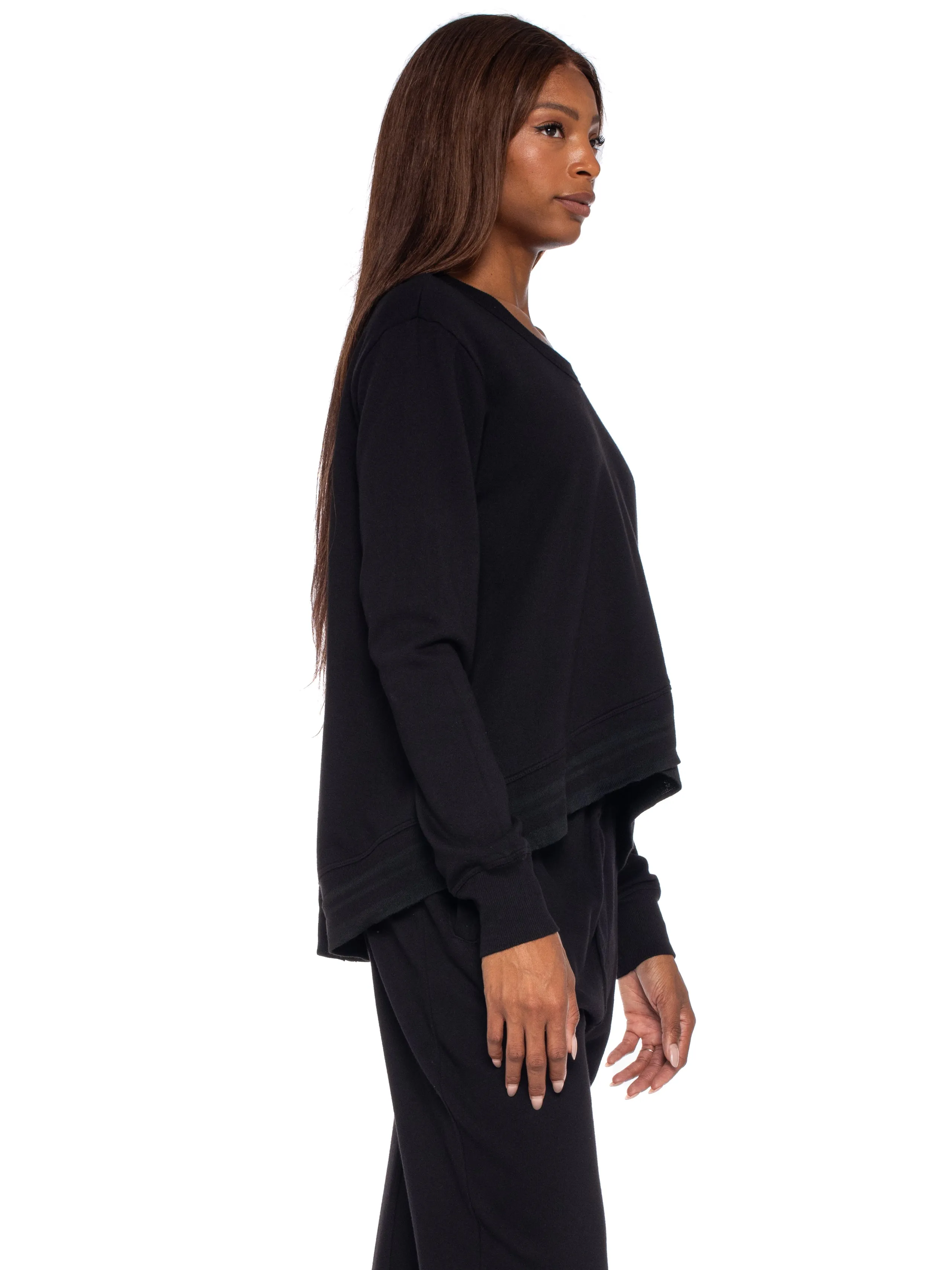 Crew Sweatshirt w/Stripe Trim