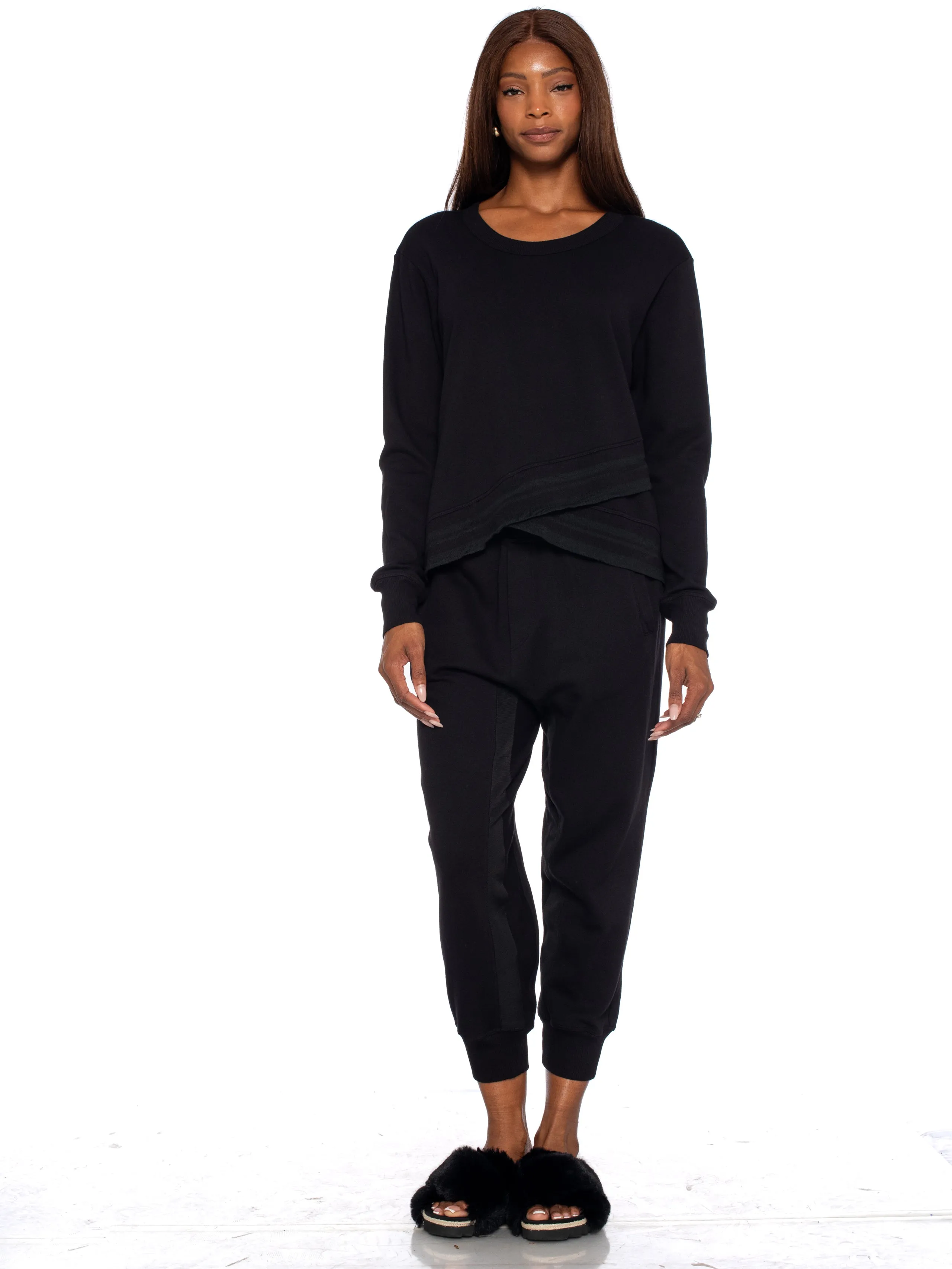 Crew Sweatshirt w/Stripe Trim