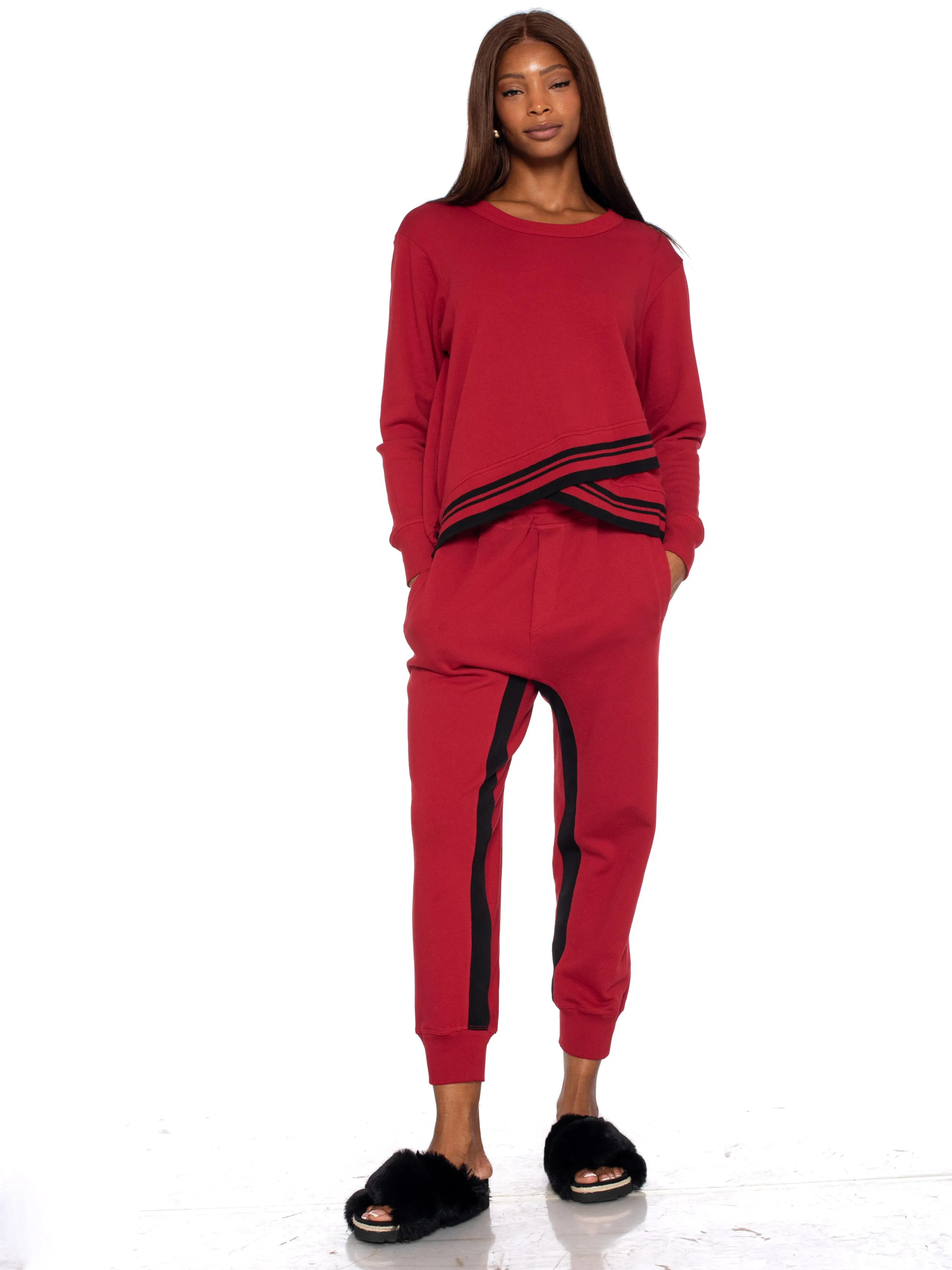 Crew Sweatshirt w/Stripe Trim