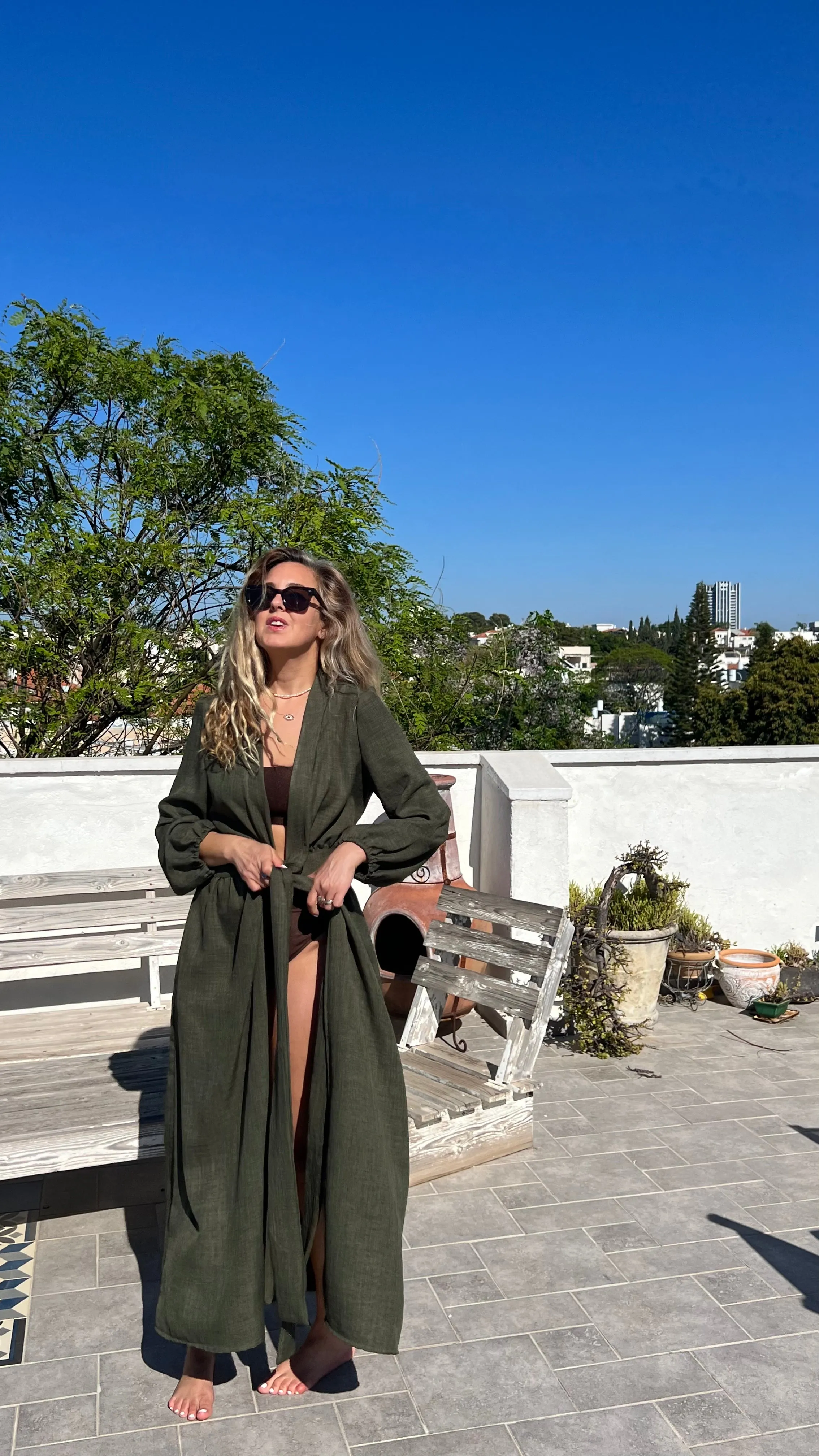DAHAB KAFTAN FOREST GREEN