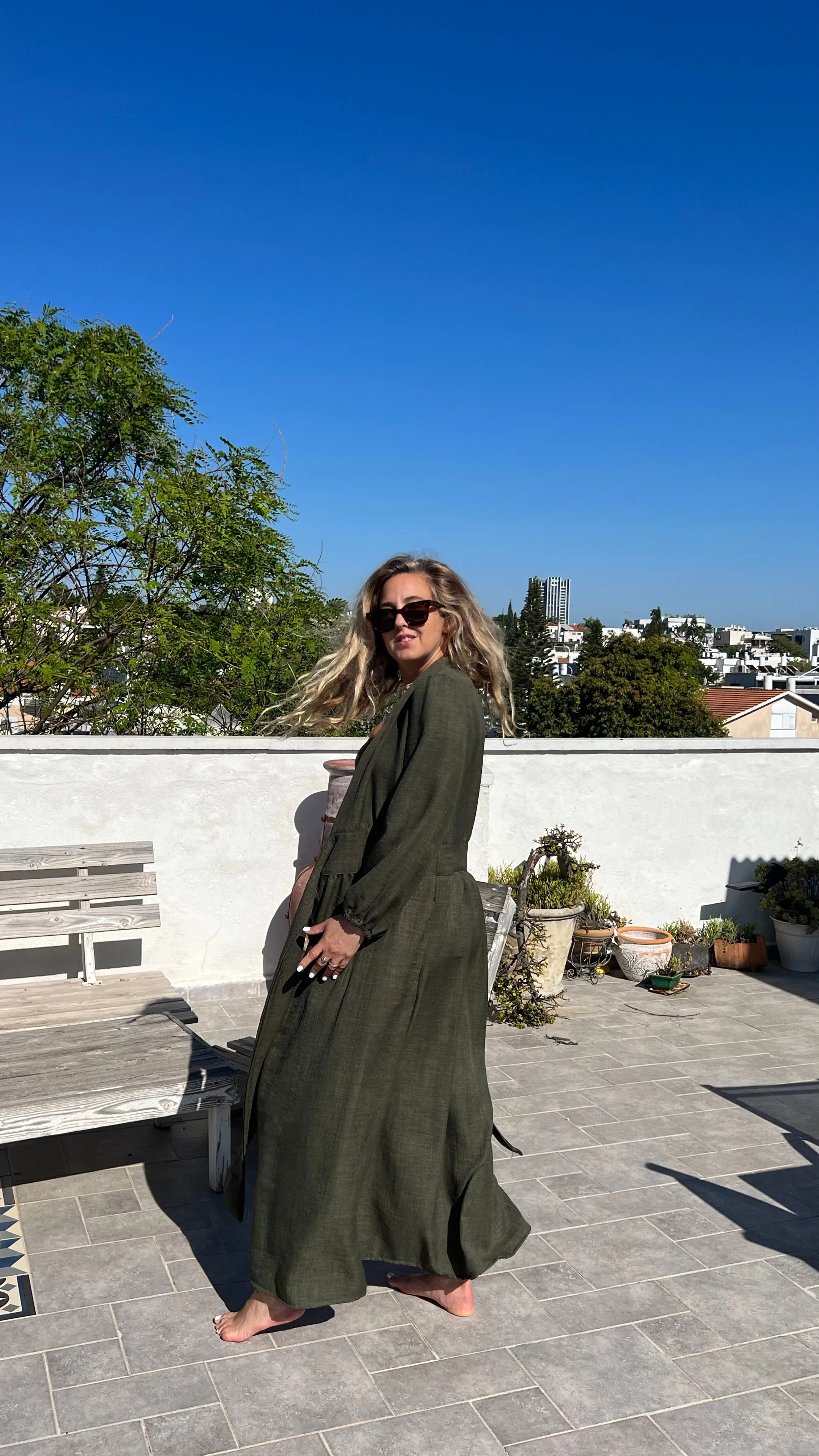 DAHAB KAFTAN FOREST GREEN