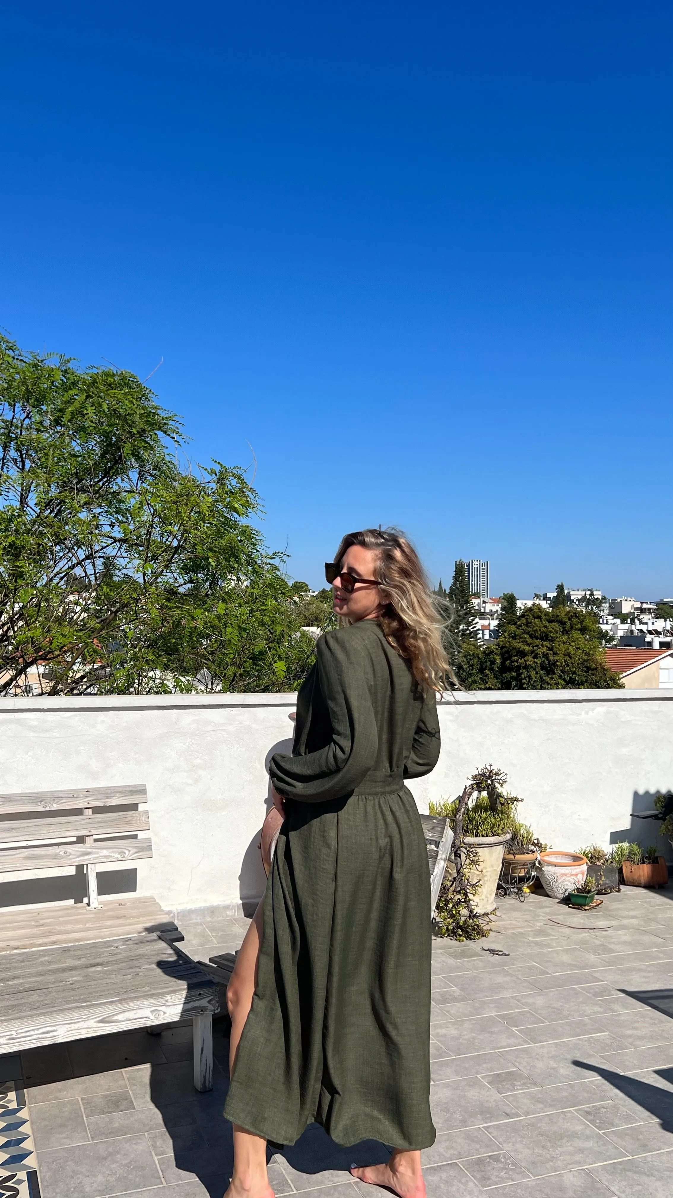 DAHAB KAFTAN FOREST GREEN