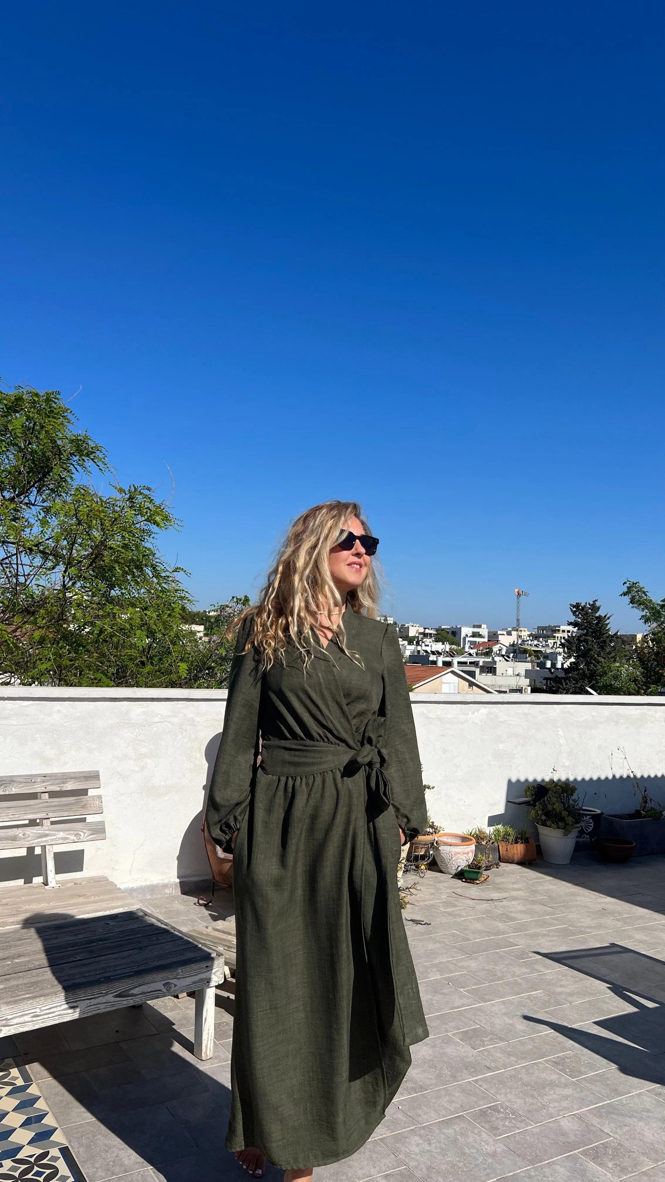 DAHAB KAFTAN FOREST GREEN