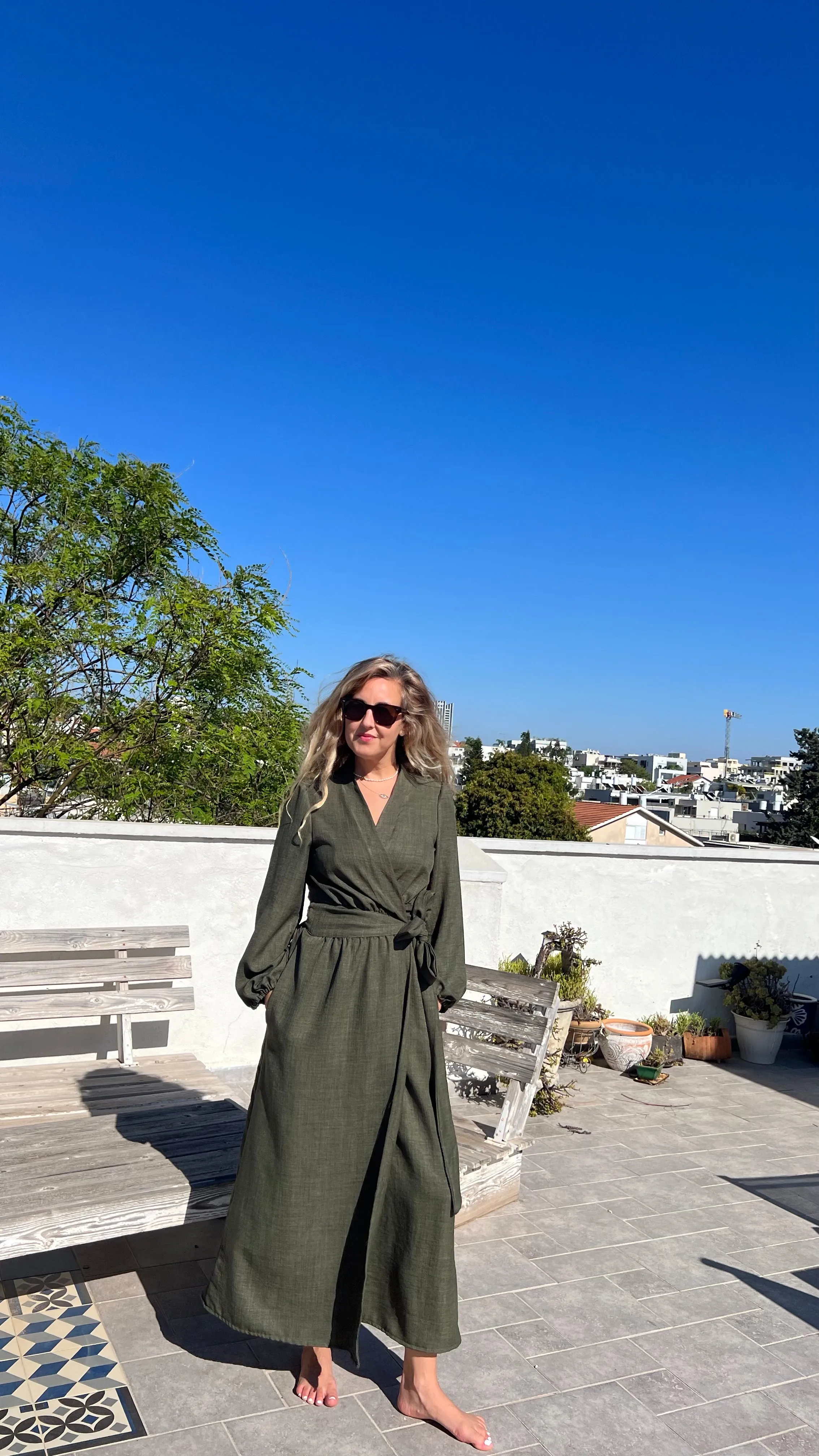 DAHAB KAFTAN FOREST GREEN